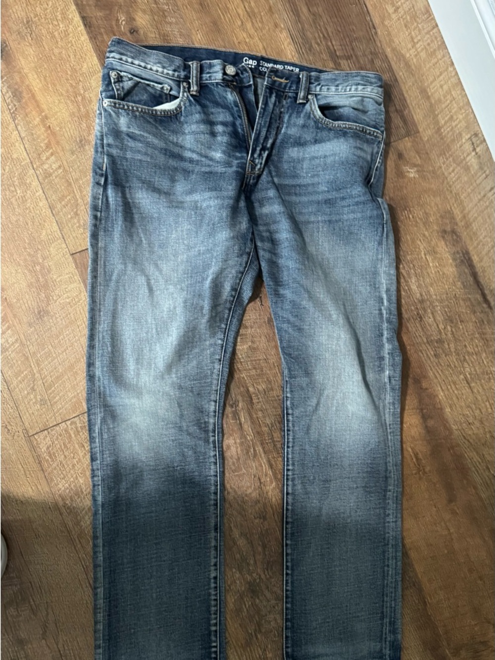 GAP Men's Washed Blue Slim Straight Jeans